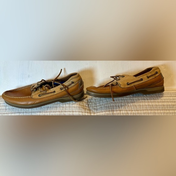 Sperry Top-Sider Men’s Boat Shoes Size 12M Brown Leather Moc Toe NonMarking Sole - Picture 4 of 7